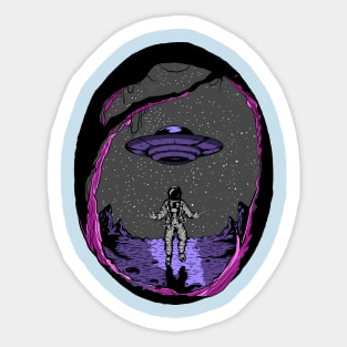 astronaut moon landing Sticker